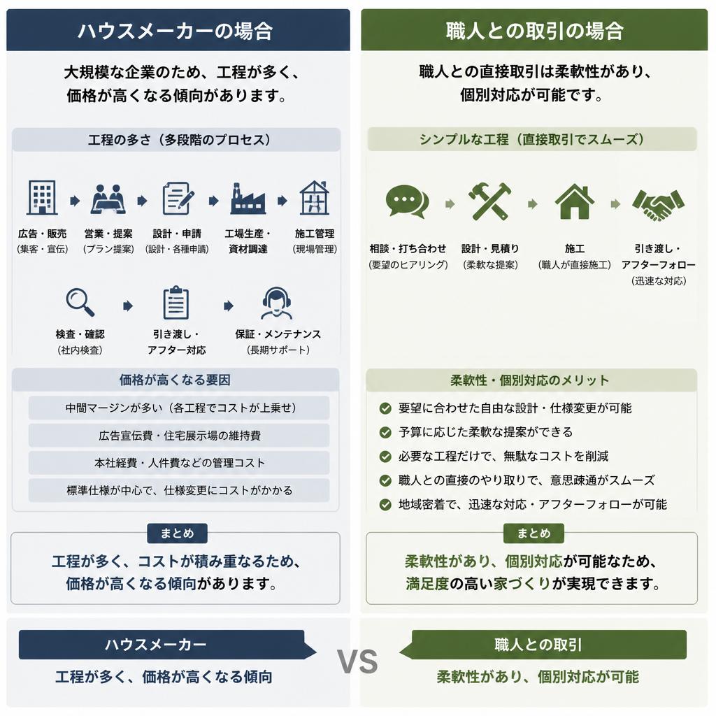 ハウスメーカーとの違い