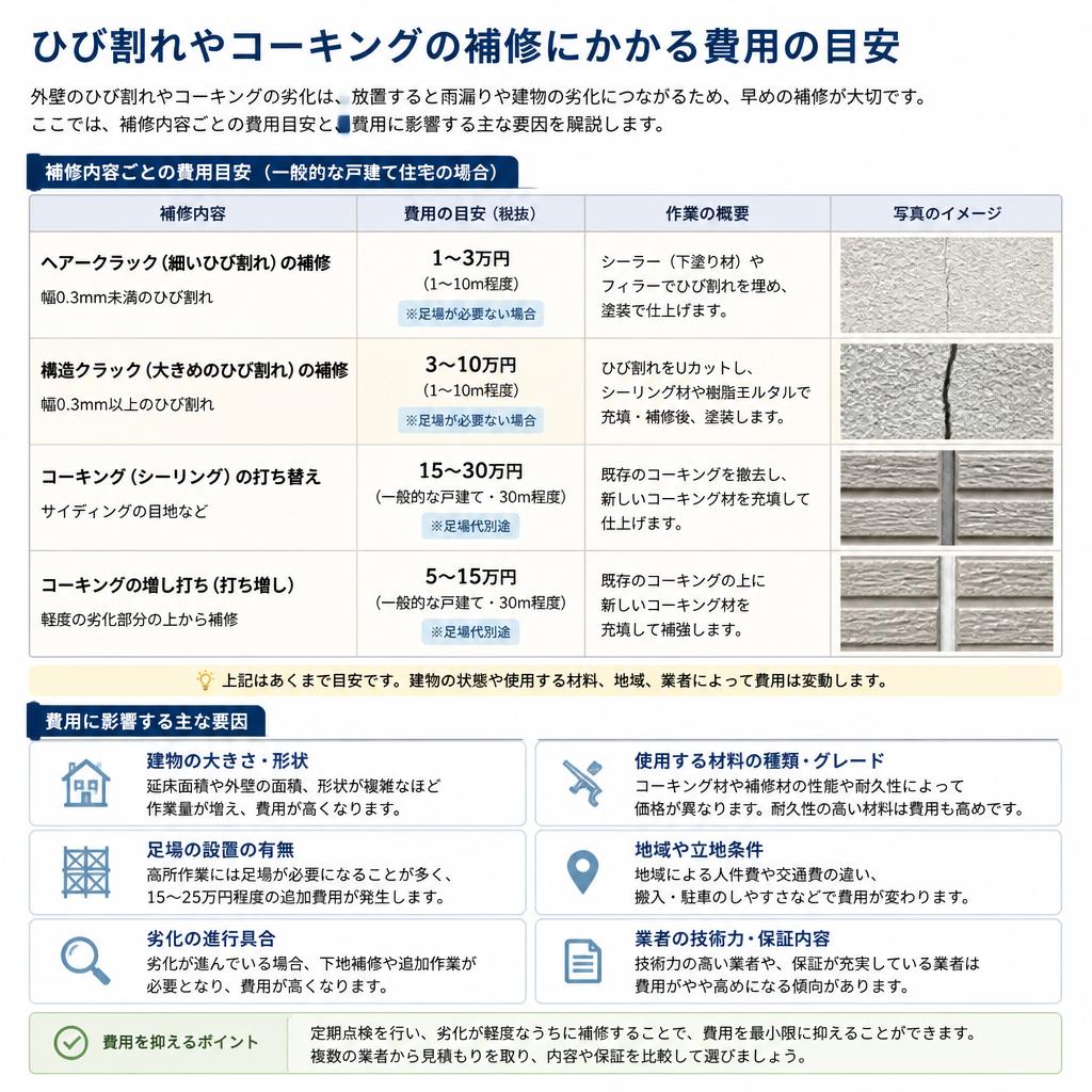 補修費用についての目安