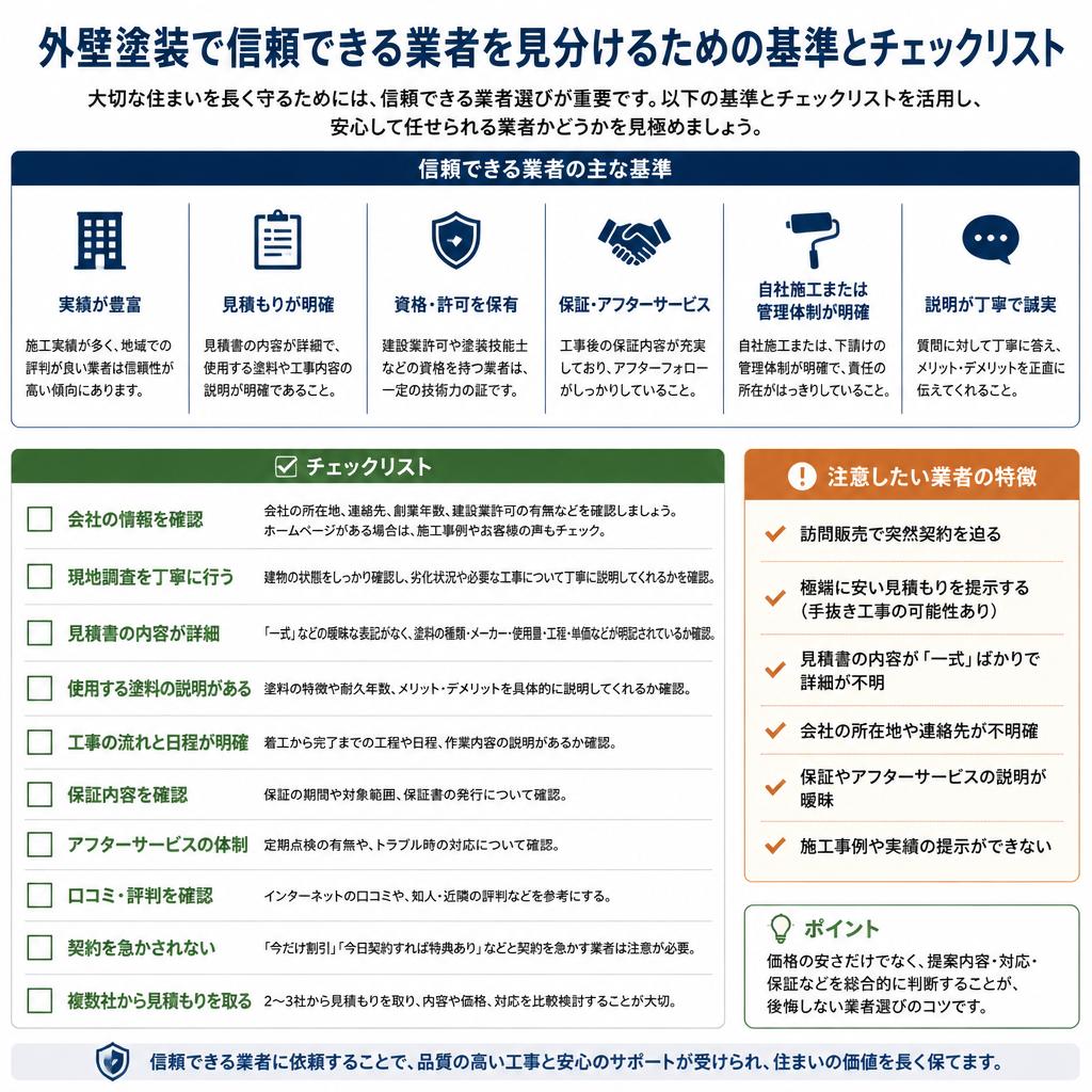 信頼できる業者の選び方