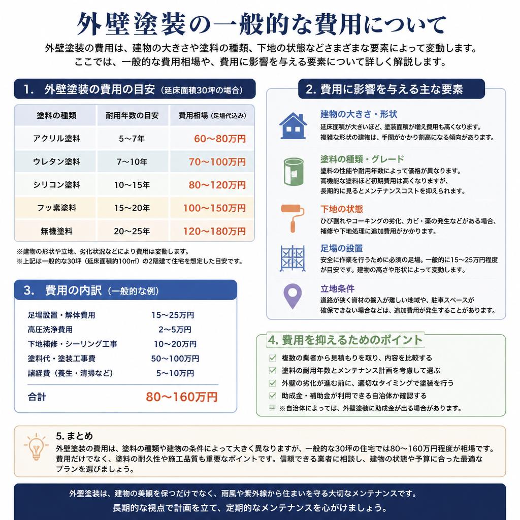 外壁塗装にかかる費用