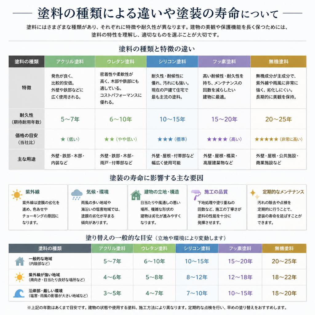 2. 塗装の寿命はどのくらい？