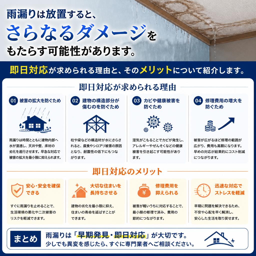 即日対応の重要性