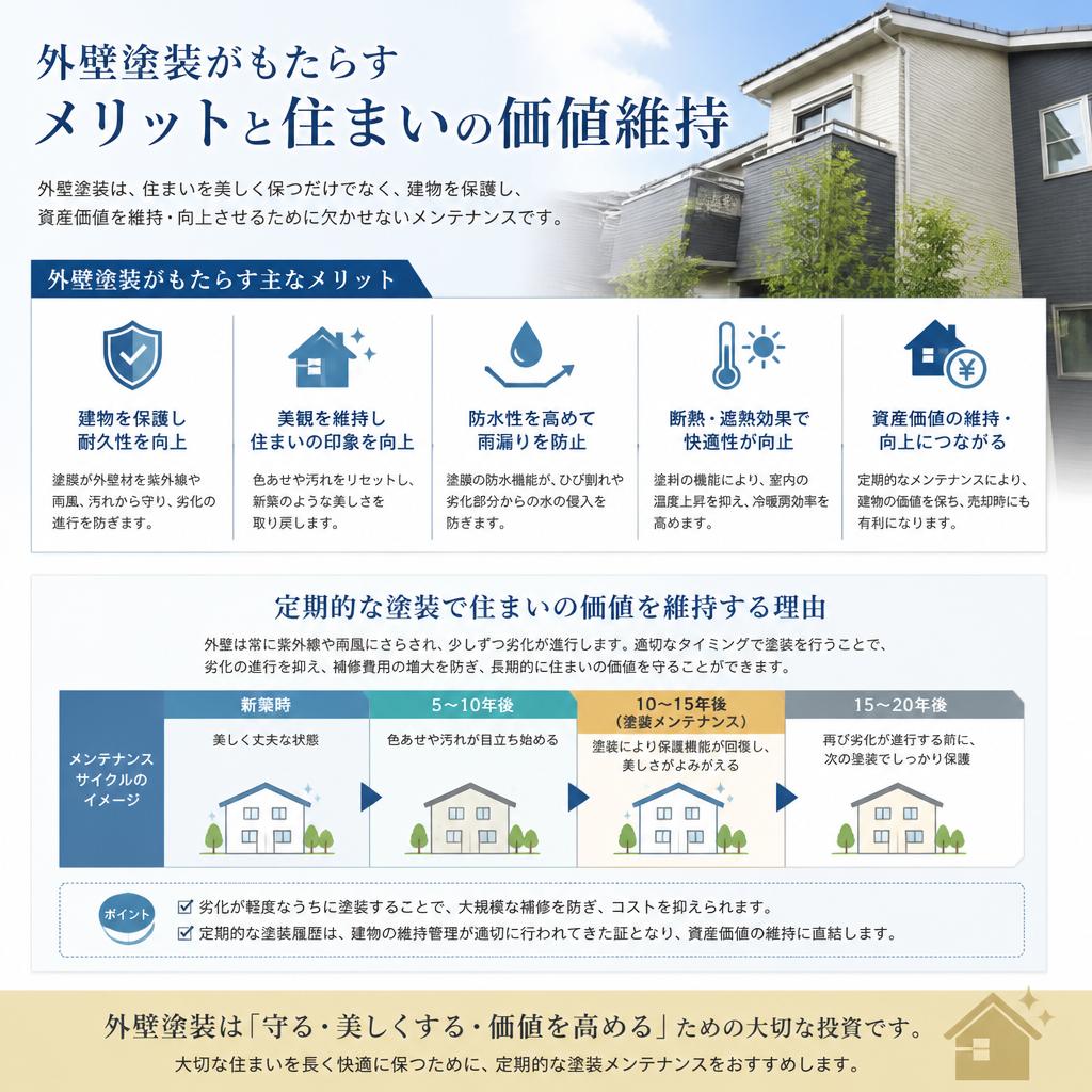 外壁塗装の必要性とメリット