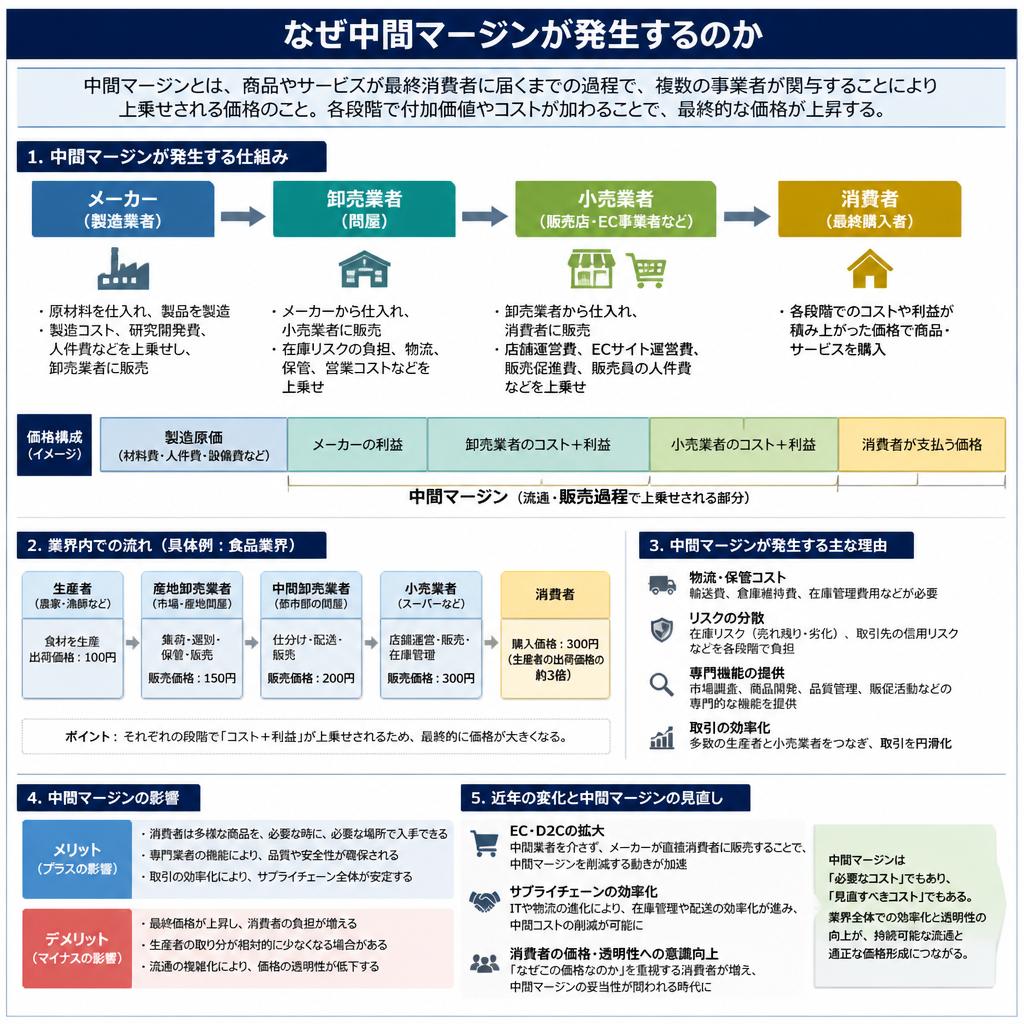 中間マージンが生じる理由