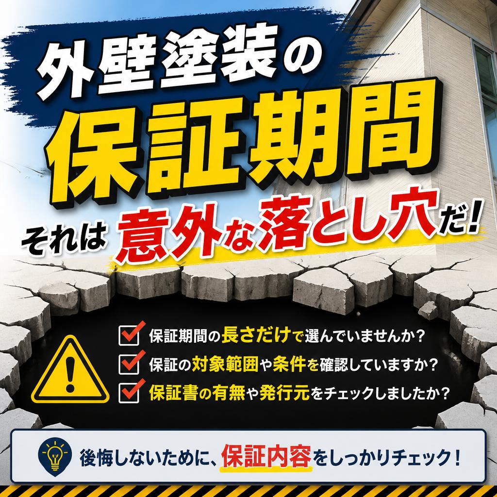 「外壁塗装の保証期間」それは意外な落とし穴だ！