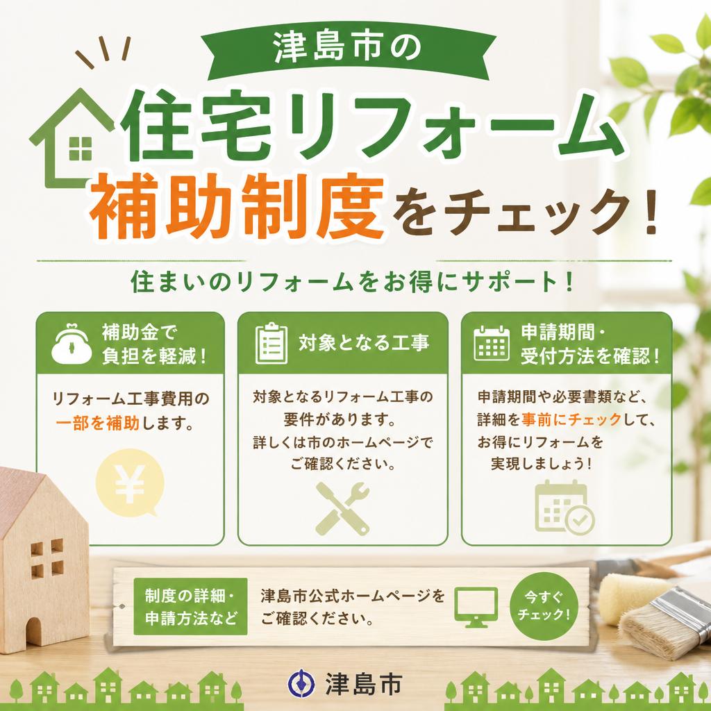 津島市の住宅リフォーム補助制度をチェック！詳しいお問い合わせは中川塗装まで