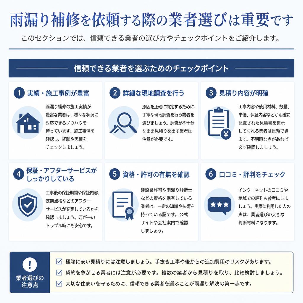 信用できる業者の見分け方