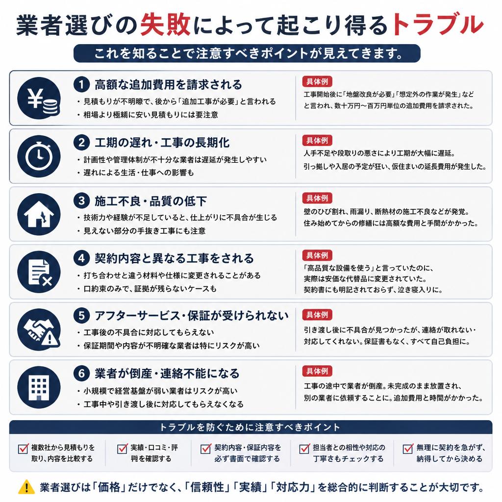 業者選びの失敗例