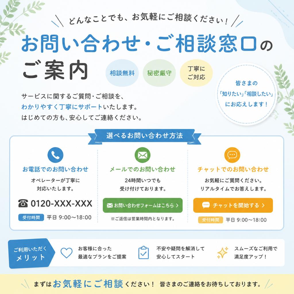 7. お問い合わせと無料相談のご案内