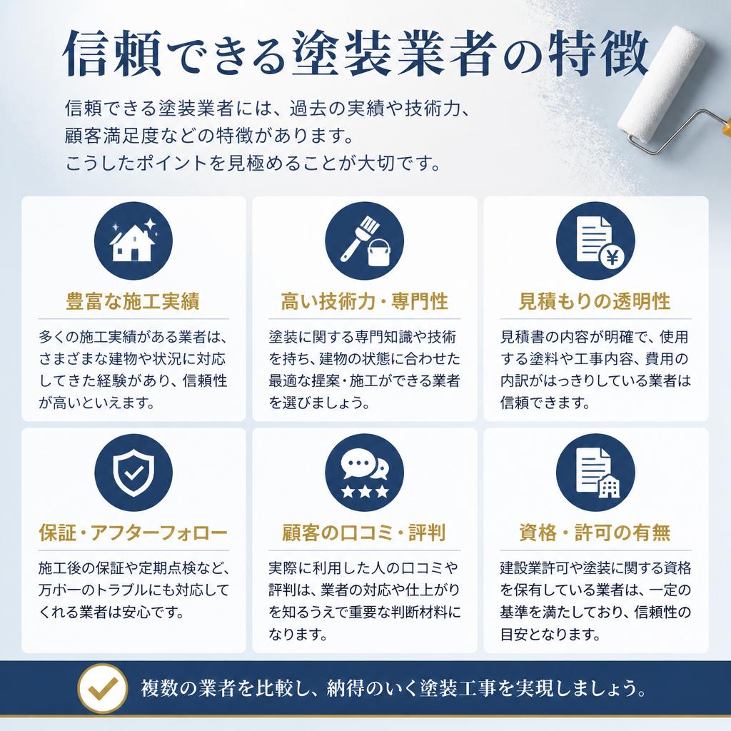 信頼できる業者の特徴