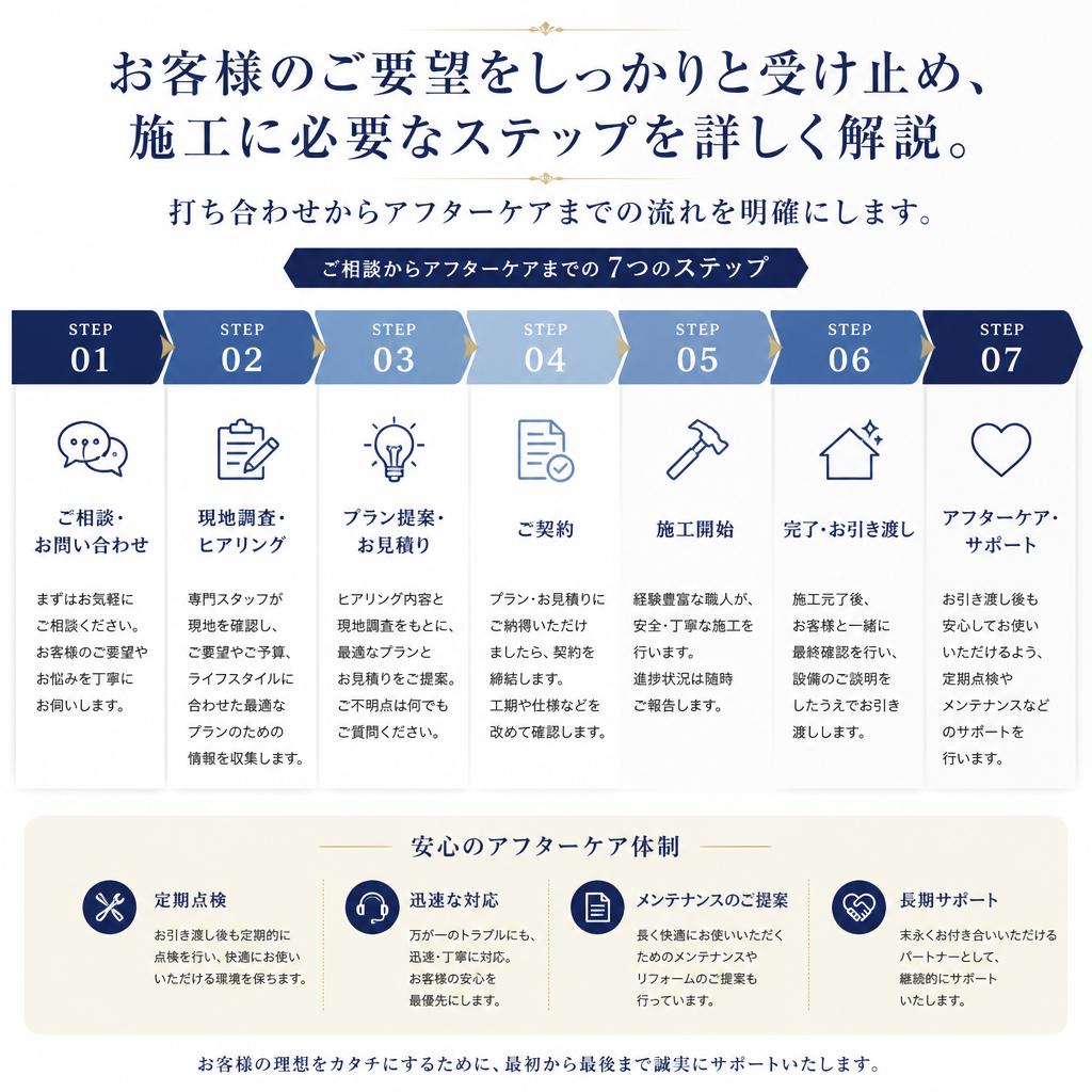 当社の施工プロセス