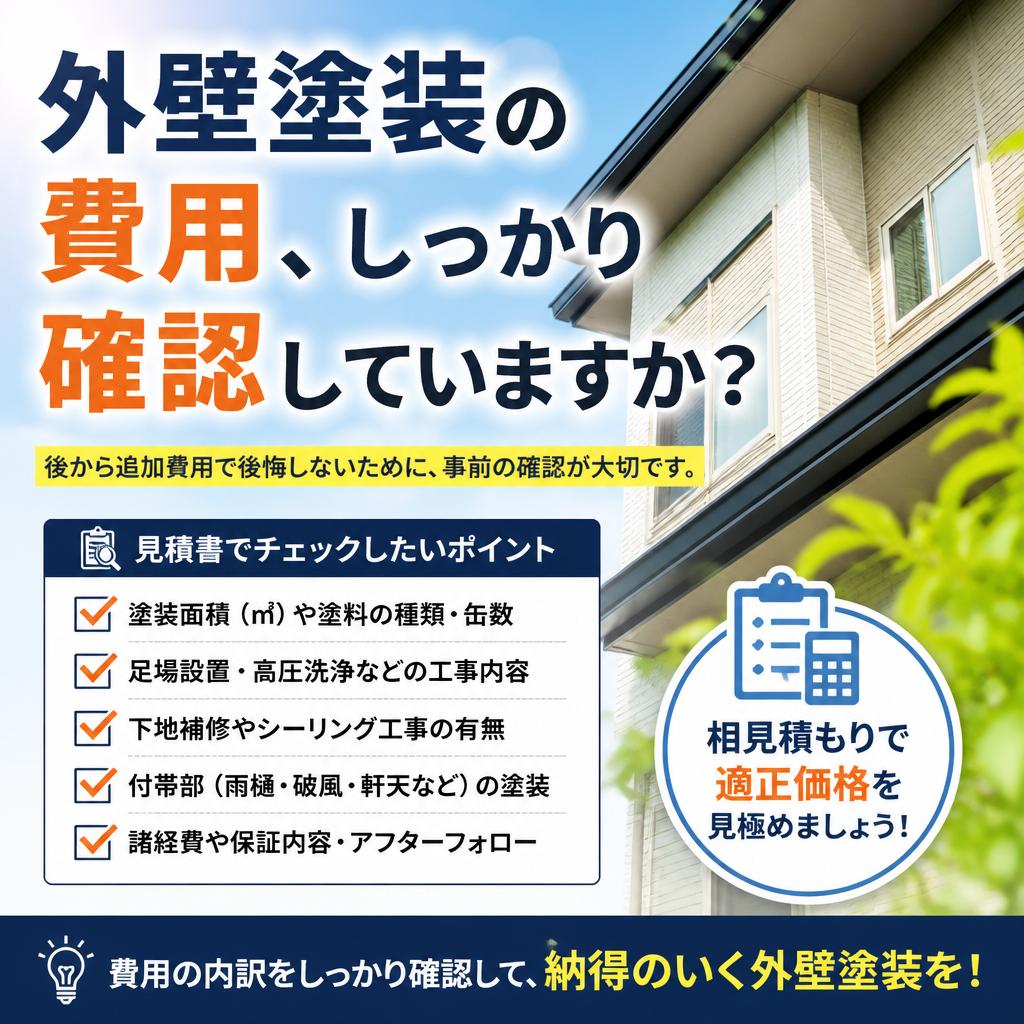 名東区の外壁塗装の費用、しっかり確認していますか？同じ工事でも３０万円差額がある場合もあります。