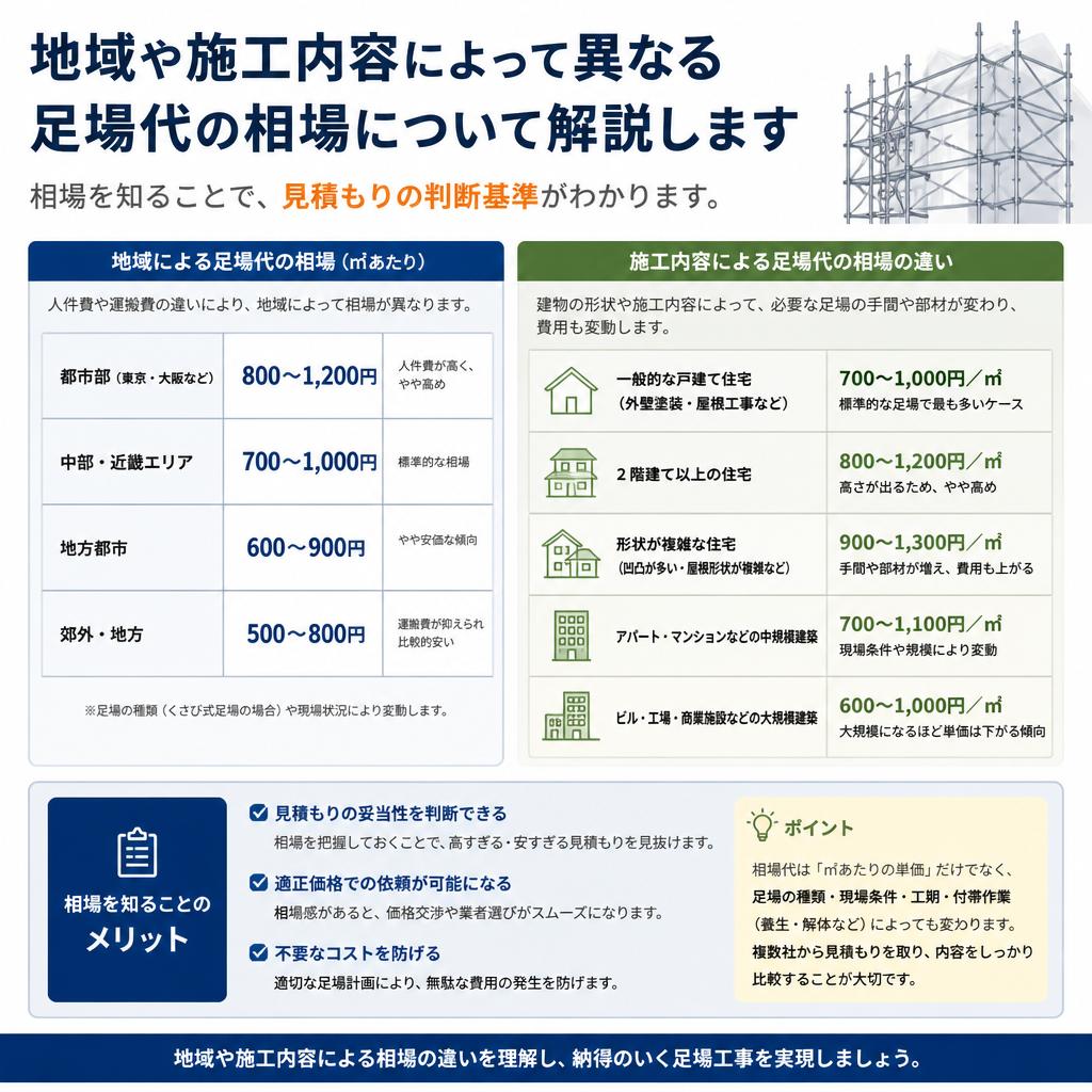 足場代の相場について