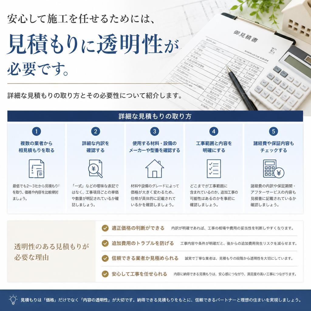 透明性のある見積もりの重要性