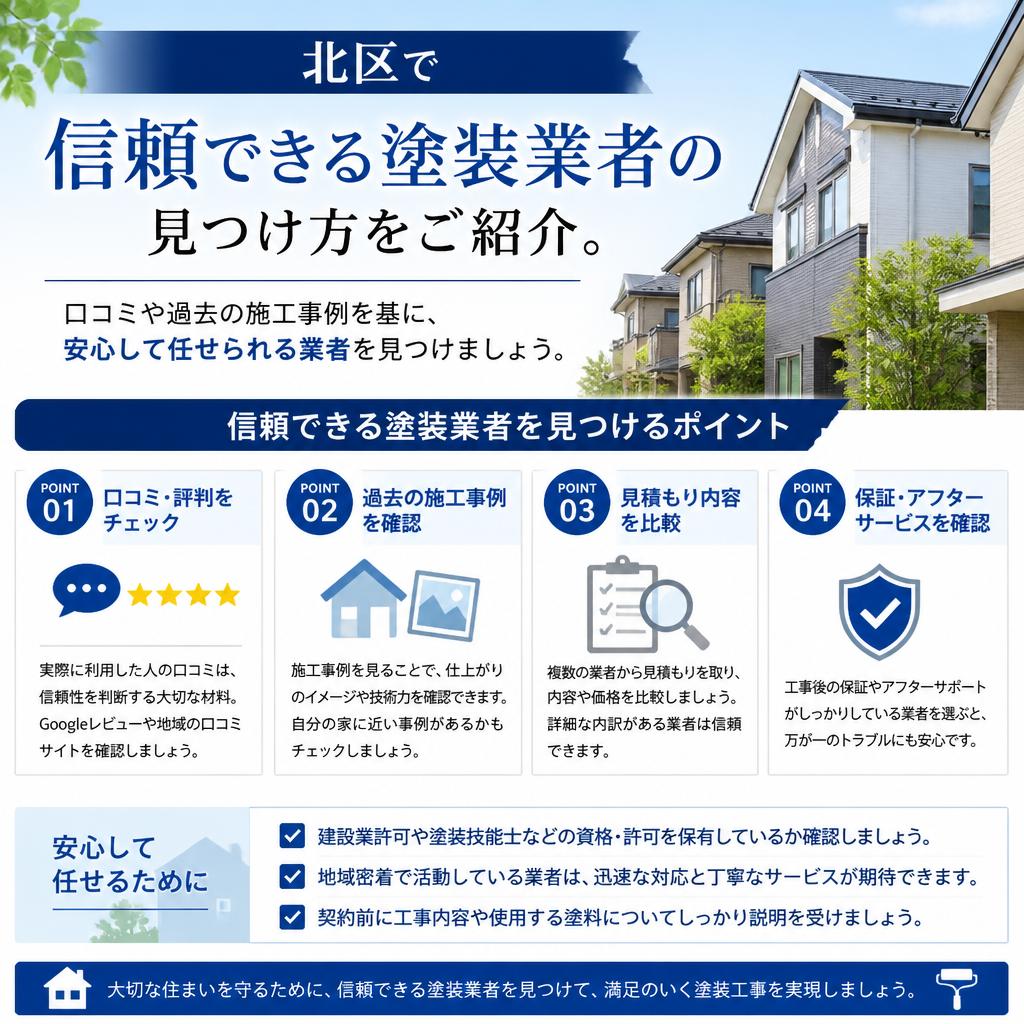 信頼できる北区の塗装業者選び
