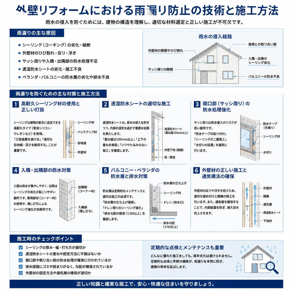 雨漏り防止のためのポイント
