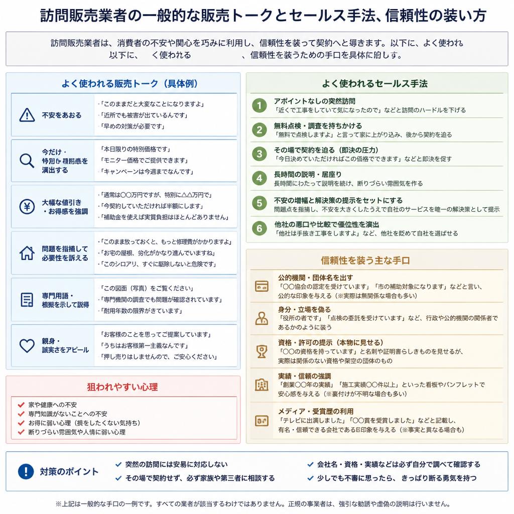 よくある販売トークの手口