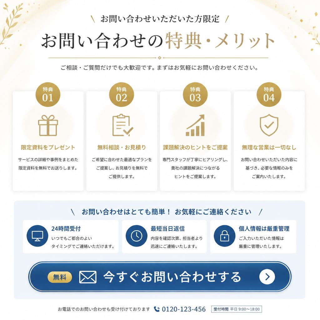 今すぐお問い合わせを！